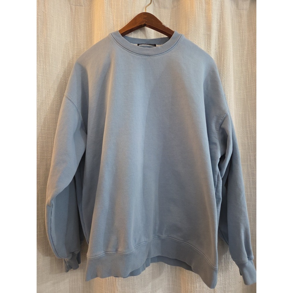 Brandy Melville Oversized Light Blue Sweatshirt Crew Neck Large - Picture 1 of 7
